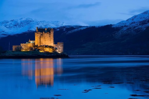Eilean Donan Castle, a castle near Dornie in the Scottish Highlands, Scotland, Great Britain