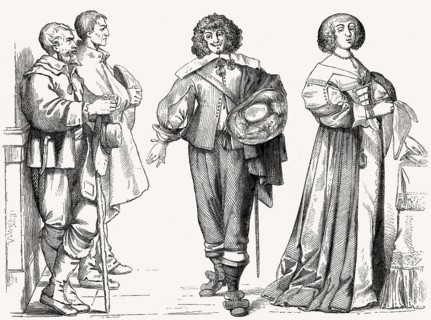 Französische Kostüme, 17. Jahrhundert