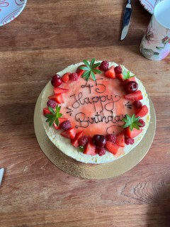 Vanilla strawberry cake, Vienna, Austria
