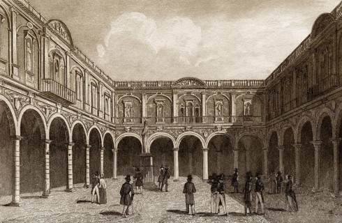 Die Londoner Royal Exchange, City of London, England, 19. Jahrhundert