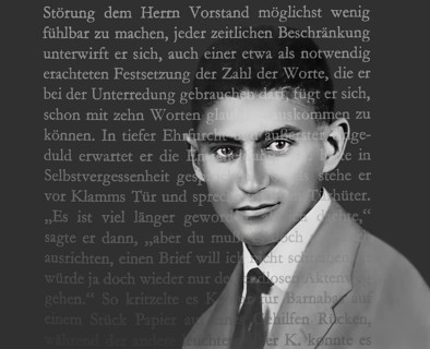 Portrait of Franz Kafka, 1883 – 1924, German-speaking Bohemian novelist, digitally edited according