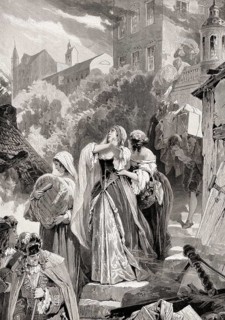 The destruction of Baden-Baden by French troops, Mélac and Duras, August 24, 1789, War of the