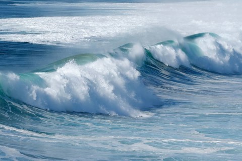 Breaking wave, Atlantic Ocean, Sagres, Algarve, Portugal