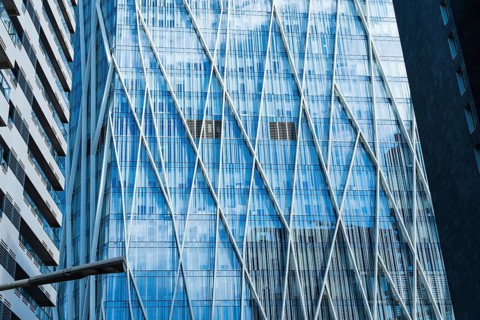 The Telefonica headquarters in the 22 district of Barcelona, Spain