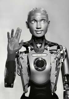 Humanoid robot for human-machine communication, artificial intelligence, AI, exhibition, history of