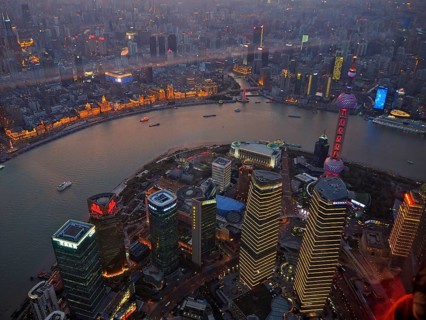 China Shanghai by night