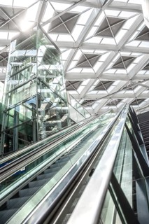 Escalators to the White Station, The Hague, Netherlands