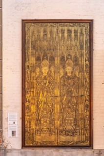 Monumental tomb slab of Bishops Ludolf and Heinrich von Bülow in Schwerin Cathedral of St Mary and