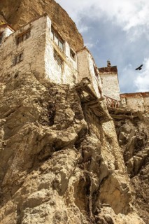 Phugtal Monastery, set against dramatic cliffs in the remote Lungnak Valley, Ladakh, India,