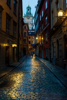 Houses in an alley of Gamla Stan, old town, centre, attraction, famous, city centre, city trip,