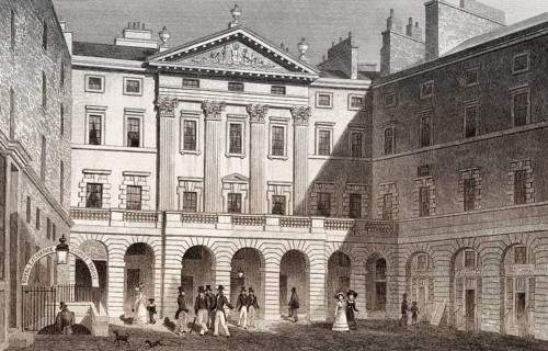 Royal Exchange, High Street, Edinburgh, Scotland, 19th century, from Modern Athens by Th. H.