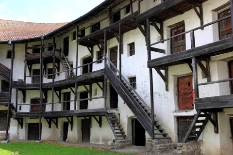 Fortified church of Tartlau, Prejmer, over 270 chambers on four floors are built into the interior
