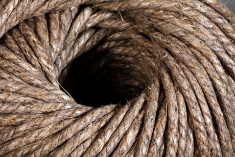 Package cord rolled up