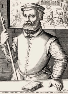 Portrait of Jan Matthys, Anabaptist leader of the Münster Rebellion, 1535, digitally edited