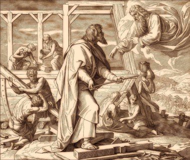 Noah's Ark, Old Testament, by Julius Schnorr von Carolsfeld, 1860