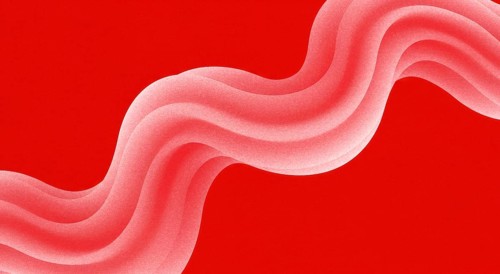 A textured gradient background showcases soft, flowing waves in shades of pink against a vibrant