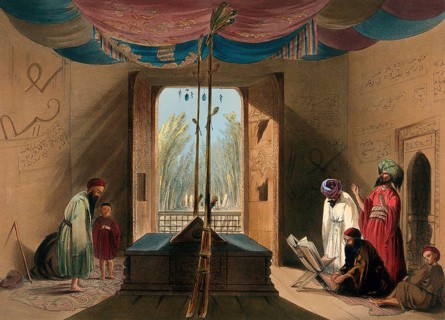 Mosque and tomb of the emperor Sooltaun Mahmood, of Ghuznee, R. Carrick lith., Day and son lithrs