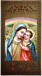 Small picture of a saint depicting a Marian image, Mary, Germany, 1900, historical, digital