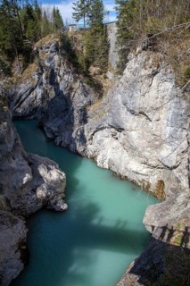 Lech with Lech Gorge, Füssen, Ostallgäu, Allgäu, Bavaria, Germany