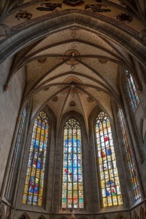 Historic church festivals in the chancel, Heilig-Kreuz-Münster, Rottweil, Baden-Württemberg,