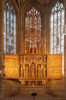 Marian altar by Hans Seyfer in the Kilianskirche in Heilbronn, Baden-Württemberg, Germany