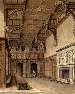 Interior view of the hall at Longleat the Seat of the Marquis of Bath, west of Warminster in