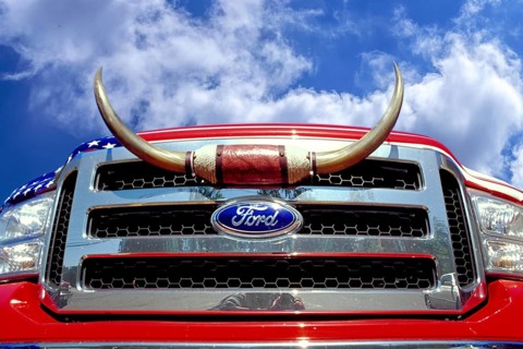Belongs on the grille of a Ford Pick Up, New Jersey, USA