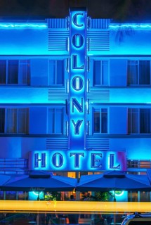The Colony Hote on Ocean Drive, South Beach, Miami, Florida, USA