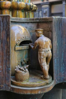 Guild fountain by the sculptor Bonifatius Stirnberg from 1983, guilds, guilds, craftsmen, cast