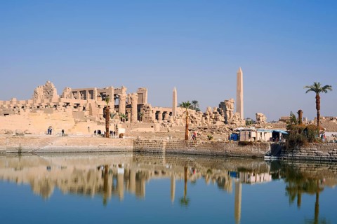 Sacred Lake and Karnak Temple, Luxor, Egypt