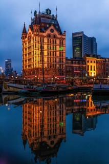 Westermeijer building, 1897 white house in eclectic style, historic Oude Haven, Rotterdam, the