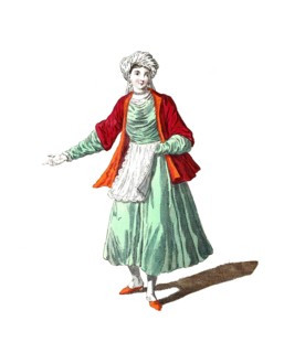 Historical clothing, fashion over time, Typical clothing of a young woman from St John de Patmos