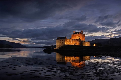 Castle Eilean Donan in Scotland, Loch Duich, Western Highlands, Scotland, United Kingdom