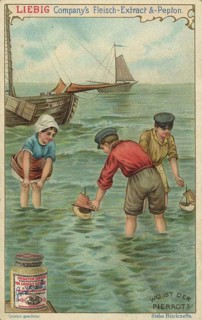 Series of search pictures, Where is the Pierrot, Liebig picture, digitally restored reproduction of