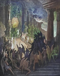 Illustration by Gustave Dore (1832-1883) for Paradise Lost, The Paradise Lost, published in 1667,