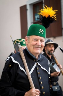 Bergstreit Day 2025 in Schneeberg, the miners of all trades proudly wear their habit on this