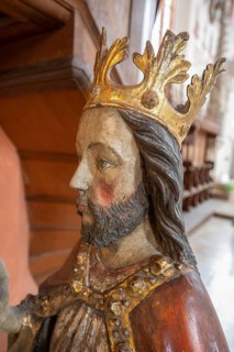 Detailed view of the Palmesel created around 1470, St Mary's Church, Kalbensteinberg, Middle