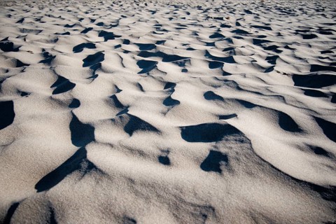 Dry sand on the beach. Grzybowo, Poland