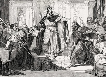 Otto of Wittelsbach, Otto I, Duke of Bavaria, attacking the Papal Legate on the Imperial Diet at