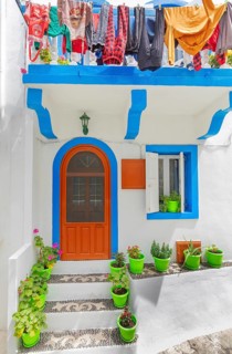 Traditional house, Mandraki, Nisyros Island, Dodecanese Islands, Greece