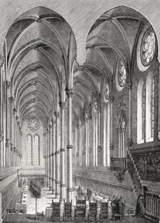 The refectory of the Priory of Saint-Martin-des-Champs, city of Paris, France