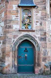 Relief image of St Elizabeth, Elizabeth of Hungary, 1207 - 1231, Renaissance Tower of the historic