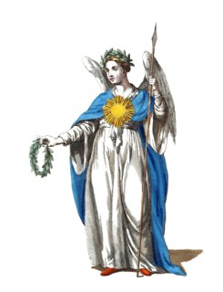 Historical clothing, fashion over the course of time, Virtue, symbolic depiction of a woman in 18th
