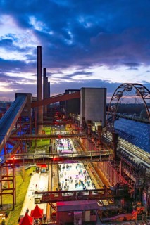 The ice rink at the Zollverein coking plant, UNESCO World Heritage Zollverein Coal Mine Industrial