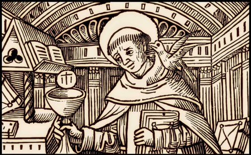 Frontispiece to his book Super libros de generatione et corruptione, Thomas Aquinas, Thomas von