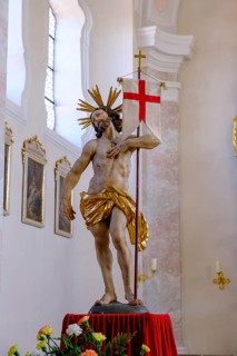 Christ Resurrection, Easter, Franz Xaver Parish Church, Thyrnau, Bavarian Forest, Lower Bavaria,