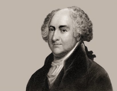 Portrait of John Adams, 1735 - 1826, second President of the United States, digitally optimized