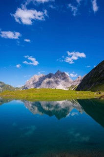 Eissee, Oytal, behind it Großer Wilder, 2379m, Hochvogel- and Rosszahngruppe, Allgäu Alps, Allgäu,
