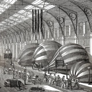 Herstellung von Beobachtungsballons oder Spionageballons für Schlachtfeld- und