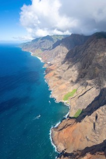 Aerial view Napali Coast, Kauai, Hawaii, USA, North America
